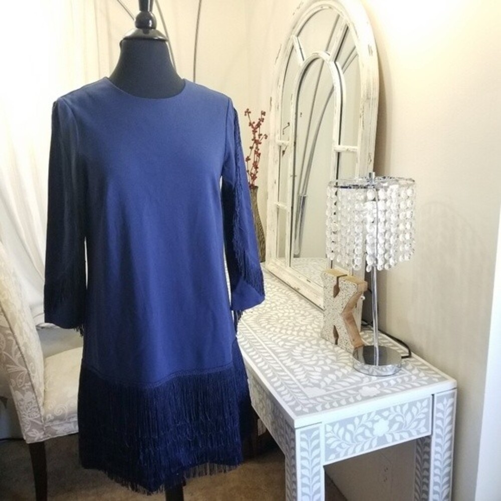 🍒NWT🍒 TED BAKER FRINGE SHIFT DRESS
